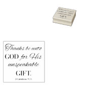 Bedankt zij God, 2 Kor 9:15 Rubberstempel (Gestempeld)