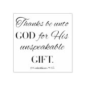 Bedankt zij God, 2 Kor 9:15 Rubberstempel (Afrduk)