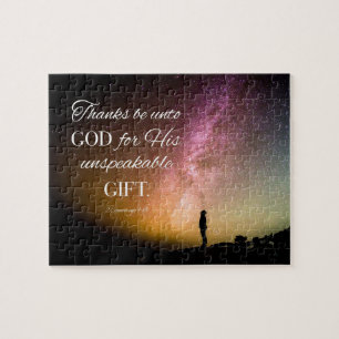 Bedankt zijn voor God 2 Cor. 9:15 Legpuzzel