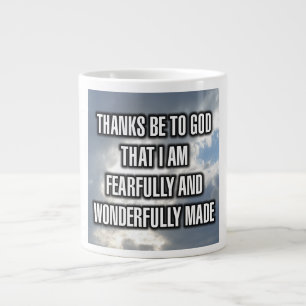 Bedankt zijn voor God dat ik angstig ben en... Mok