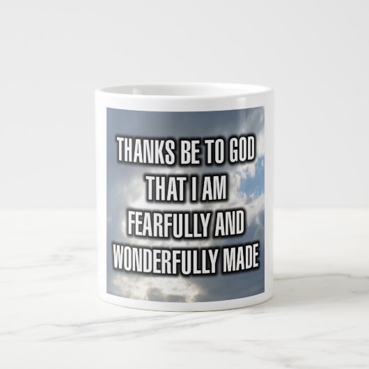 Bedankt zijn voor God dat ik angstig ben en... Mok (Voorkant)