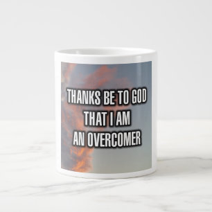 Bedankt zijn voor God dat ik een overwinnaar Mok b