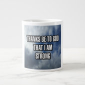 Bedankt zijn voor God dat ik een sterke Mok ben (Voorkant)