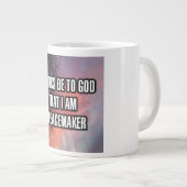 Bedankt zijn voor God dat ik een vredestichter Mok (Voorkant rechts)