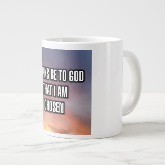 Bedankt zijn voor God dat ik Mok uitverkoren ben (Voorkant rechts)