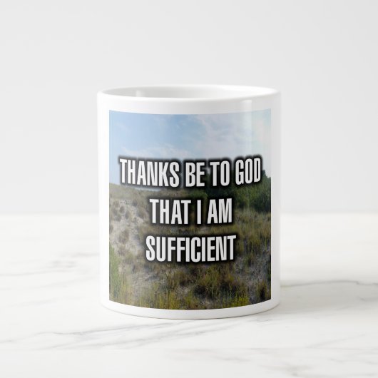 Bedankt zijn voor God dat ik voldoende Mok ben (Voorkant)