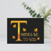 Bedankt zijn voor God (met in de herfst gekleurde  Kaart (Staand voorkant)