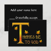 Bedankt zijn voor God (met in de herfst gekleurde  Kaart (Voorkant / Achterkant)