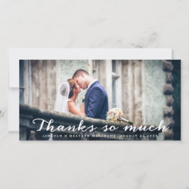 Bedankt zo veel bruiloft dank je fotokaart