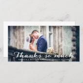 Bedankt zo veel bruiloft dank je fotokaart (Voorkant / Achterkant)