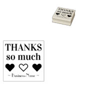 "BEDANKT zo veel" w / Bedrijfsnaam Rubber Stamp Rubberstempel (Gestempeld)