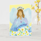 Bedankt Zorgverlener Je bent een engel gezondheids Kaart (Gele Bloem)