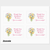 Bedankt zorgverleners Wildflower Stickers (Vel)