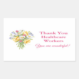 Bedankt zorgverleners Wildflower Stickers