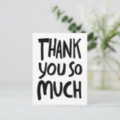 BEDANKT ZOVEEL ruwe penseelstreken B & W CUSTOM Briefkaart (Staand voorkant)