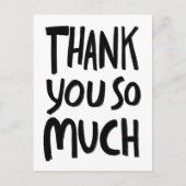 BEDANKT ZOVEEL ruwe penseelstreken B & W CUSTOM Briefkaart (Voorkant)