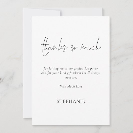 Bedankt zoveel Script Photo Afstuderen Hartelijk d Kaart (Voorkant)