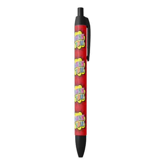 Bedankt Zwarte Inkt Pen (Achterkant (Verticaal))