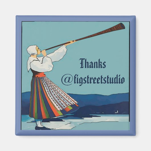 Bedankt, Zweden, bewerken of toevoegen tekst Magneet (Voorkant)