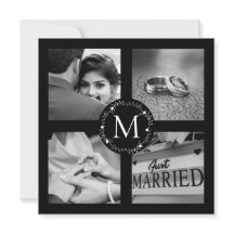 Bedankte Monogram Geschenkte Trouwfoto Collage