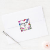 Bedankt💗Meadow Blooms Collectie Vierkante Sticker (Envelop)