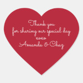 Bedanktstickers Hart Sticker (Voorkant)