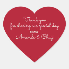 Bedanktstickers Hart Sticker