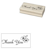 Bedankzegel met bloem rubberstempel (Gestempeld)