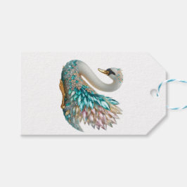 Bedazzled Diamond Swan Gold Crystal Bling Cadeaulabel