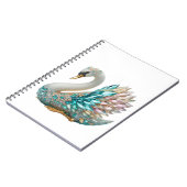 Bedazzled Diamond Swan Gold Crystal Bling Notitieboek (Linkerzijde)
