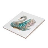 Bedazzled Diamond Swan Gold Crystal Bling Tegeltje (Zijkant)