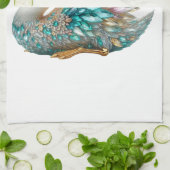 Bedazzled Diamond Swan Gold Crystal Bling Theedoek (Gevouwen)