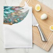 Bedazzled Diamond Swan Gold Crystal Bling Theedoek (Quarter Fold)