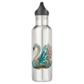 Bedazzled Diamond Swan Gold Crystal Bling Waterfles (Links)