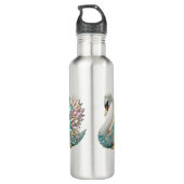 Bedazzled Diamond Swan Gold Crystal Bling Waterfles (Achterkant)