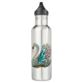 Bedazzled Diamond Swan Gold Crystal Bling Waterfles (Rechts)
