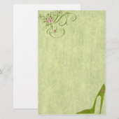Bedazzled Diva In Kiwi Briefpapier (Voorkant / Achterkant)