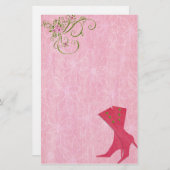 Bedazzled diva in watermeloenen briefpapier (Voorkant / Achterkant)