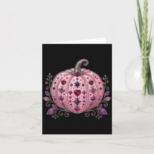 Bedazzled Edelsteen Pompoen Elegantie Halloween Kaart