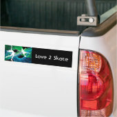 Bedazzled Figuur Skaters Bumpersticker (Op Truck)