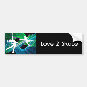 Bedazzled Figuur Skaters Bumpersticker