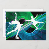 Bedazzled Figuur Skaters Kaart (Voorkant / Achterkant)