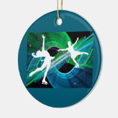 Bedazzled Figuur Skaters Keramisch Ornament (Links)