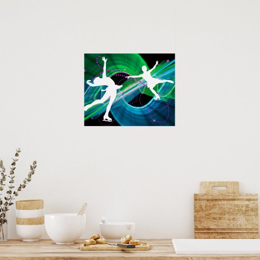 Bedazzled Figuur Skaters Poster (Keuken)