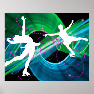 Bedazzled Figuur Skaters Poster