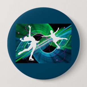 Bedazzled Figuur Skaters Ronde Button 4,0 Cm