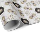 Bedazzled Ivoor & Goud Elegant Renaissance Reverie Cadeaupapier (Rol Hoek)