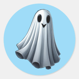 bedbladghost ronde sticker