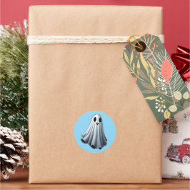 bedbladghost ronde sticker