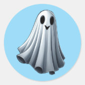 bedbladghost ronde sticker (Voorkant)